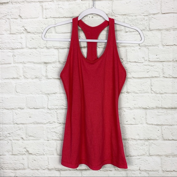Nike Ribbed Racerback Hot Pink Stretch Tank Top S - Picture 2 of 7